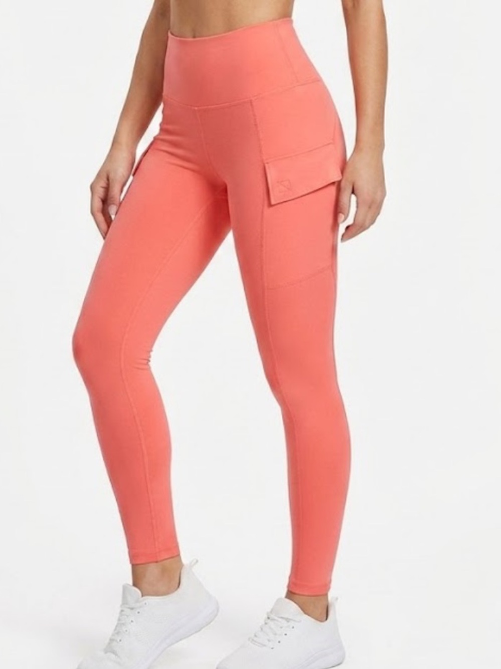 Hype Coral High-Waist Cargo Pocket Leggings